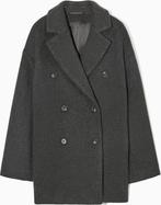 COS double breasted wool coat Merino M, Kleding | Dames, Jassen | Winter, Nieuw, Grijs, Maat 38/40 (M), Ophalen of Verzenden