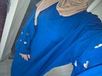 Blauwe Abaya met Hartjes, Kleding | Dames, Blauw, Maat 42/44 (L), Ophalen of Verzenden, Zo goed als nieuw