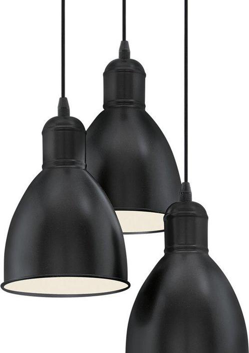 EGLO Priddy Hanglamp - E27 - Ø 32,5 cm - Zwart/Wit NİEUW, Huis en Inrichting, Lampen | Hanglampen, Nieuw, Ophalen of Verzenden
