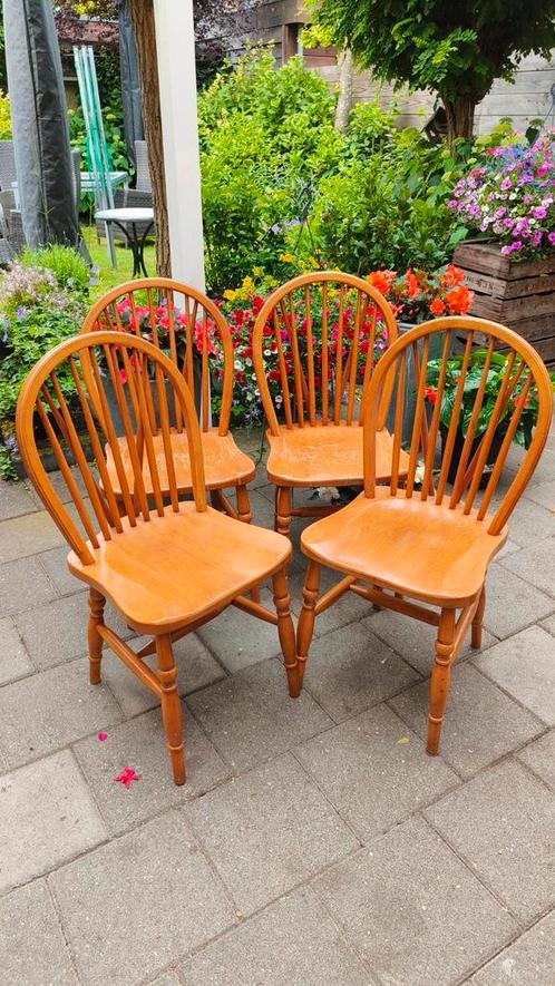 Stoelen 5 stuks, blank eiken, extra stevig, Huis en Inrichting, Stoelen, Zo goed als nieuw, Vijf, Zes of meer stoelen, Bruin, Ophalen