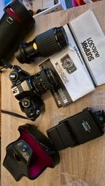 Ricoh KR10x Analoge Spiegelreflexcamera met Telelens en Flit, Ophalen of Verzenden, Gebruikt, Spiegelreflex, Overige Merken