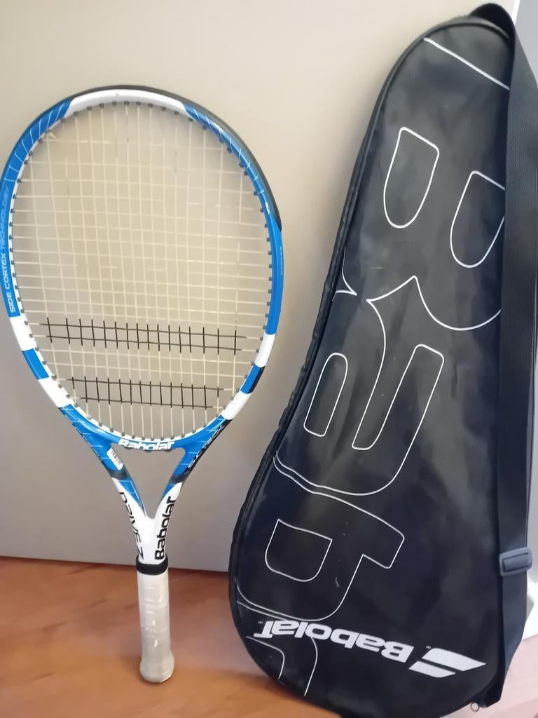 Babolat Drive Z Lite Tennisracket met tas - Gebruikt, Sport en Fitness, Tennis, Gebruikt, Racket, Babolat, Ophalen of Verzenden
