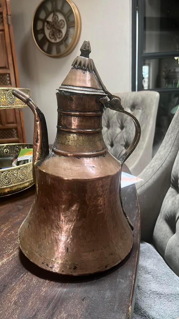 Koperenkan met deksel, Ophalen of Verzenden, Koper