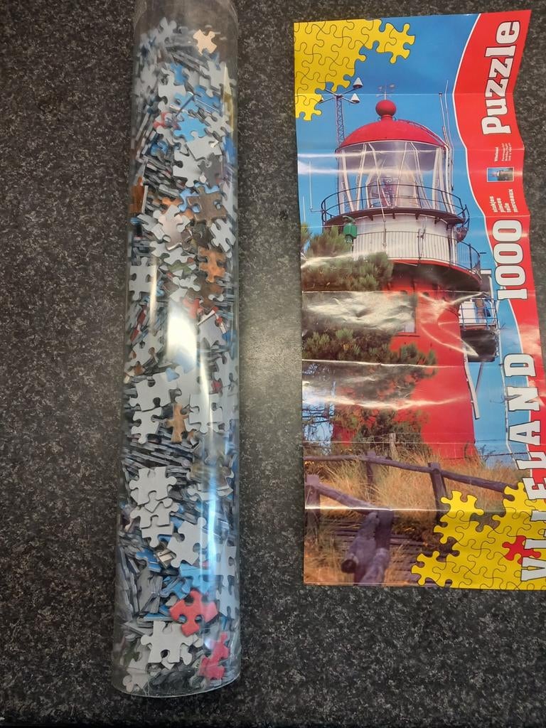 Nieuw VLIELAND puzzel vuurtoren 1000 stuks, Ophalen of Verzenden, 500 t/m 1500 stukjes, Nieuw