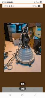 Industriële hanglamp, vintage wit metaal, Ophalen of Verzenden, Nieuw, Metaal, Minder dan 50 cm