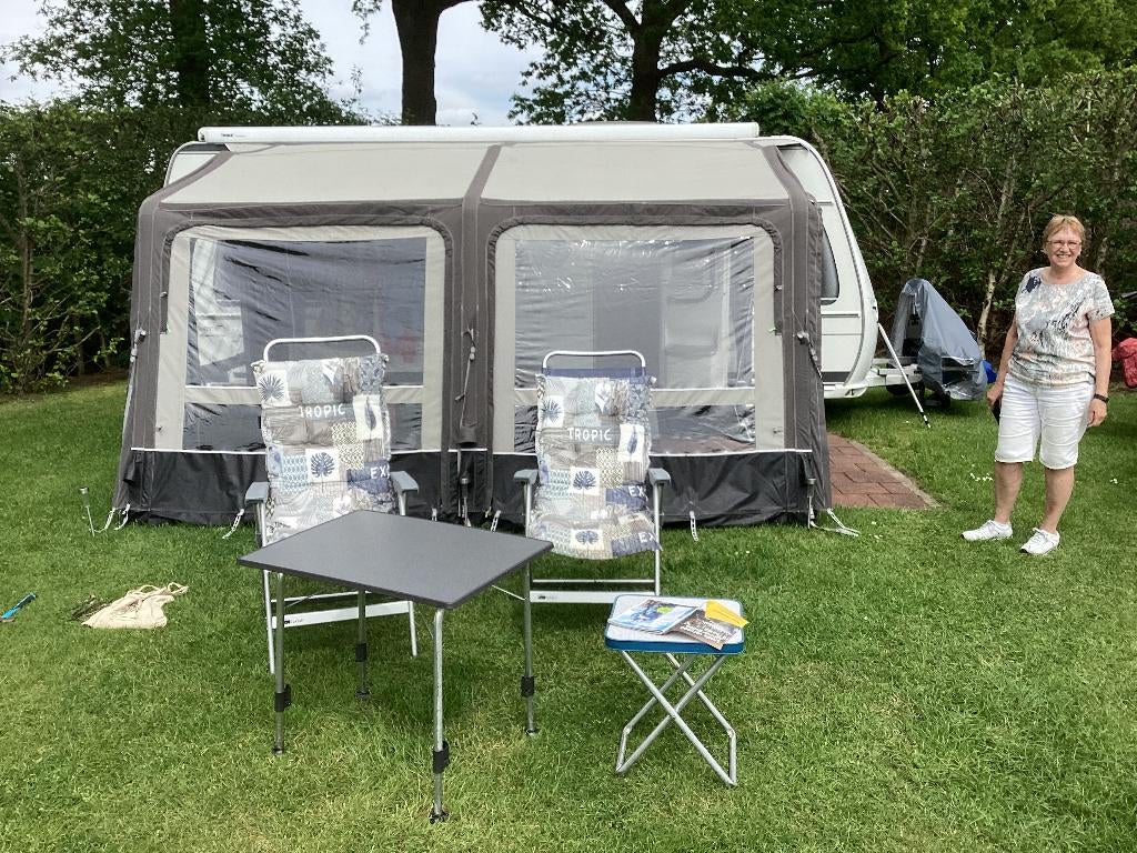 Kampa Grande Air 390 + uitbouw, Ophalen, Gebruikt, Tot en met 6