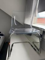 Ikea Tobias Eetkamerstoel - Transparant & Verchroomd, Huis en Inrichting, Stoelen, Ophalen, Kunststof, Gebruikt, Overige kleuren