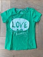 ZGAN groen shirt korte mouw WE 110/116 Love & Kisses, Kinderen en Baby's, Kinderkleding | Maat 110, Meisje, Ophalen of Verzenden