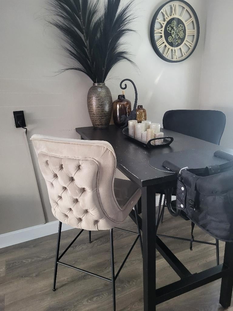 Mooie set van Dubbelman Design!, Huis en Inrichting, Barkrukken, Ophalen, Gebruikt, 60 tot 90 cm, 2 krukken