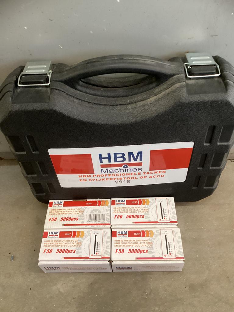 HBM Spijkerpistool-Tacker-Nageltacker, Ophalen, Zo goed als nieuw