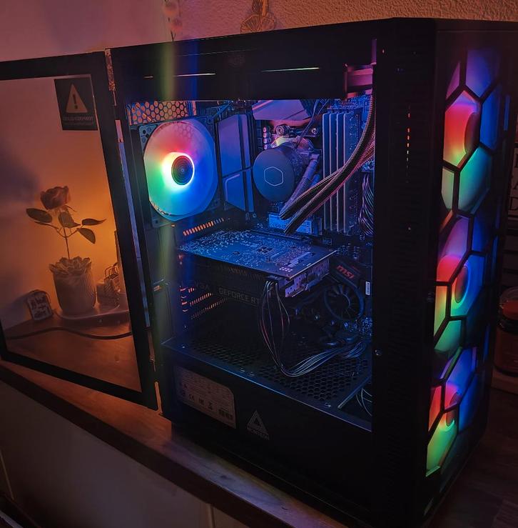 RGB Gaming PC RYZEN 5, Computers en Software, Desktop Pc's, Refurbished, 4 Ghz of meer, HDD, SSD, 32 GB, Met videokaart, Gaming