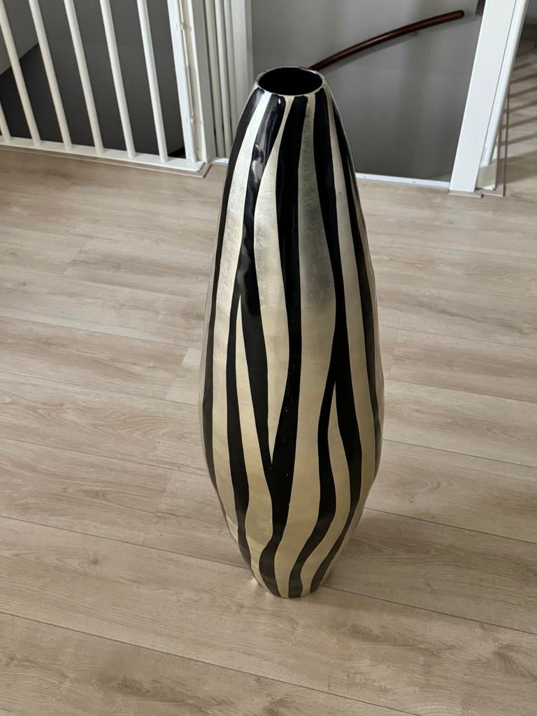 Vaas bamboe, Huis en Inrichting, Woonaccessoires | Vazen, Overige kleuren, Ophalen of Verzenden, 75 cm of meer, Glas