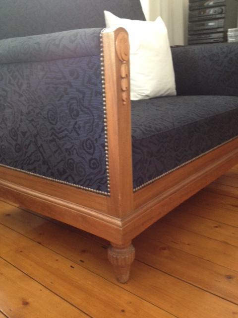 Bank Art Deco, Ophalen, Gebruikt, 75 tot 100 cm, 200 tot 250 cm