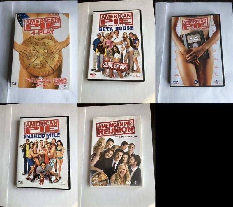american pie 1 2 3 4 5 6 7 8 dvd (8 stuks), Alle leeftijden, Ophalen of Verzenden, Zo goed als nieuw