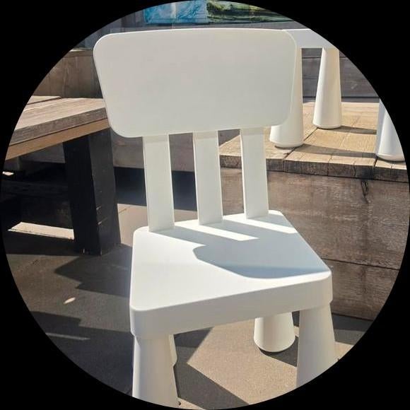 1 wit MAMMUT stoeltje van IKEA, Ophalen, Zo goed als nieuw, Stoel(en)