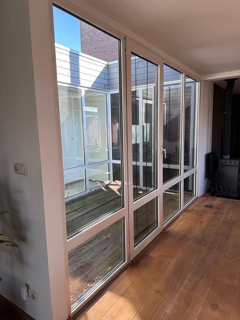 Aluminium kozijn met HR++ glas, 3.80 x 2.50m, Doe-het-zelf en Verbouw, Kozijnen en Schuifpuien, Ophalen, Gebruikt, Aluminium, Inclusief glas