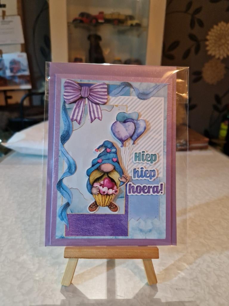 Kaartje verjaardag gnoom 2, Ophalen of Verzenden, Nieuw, Overige thema's