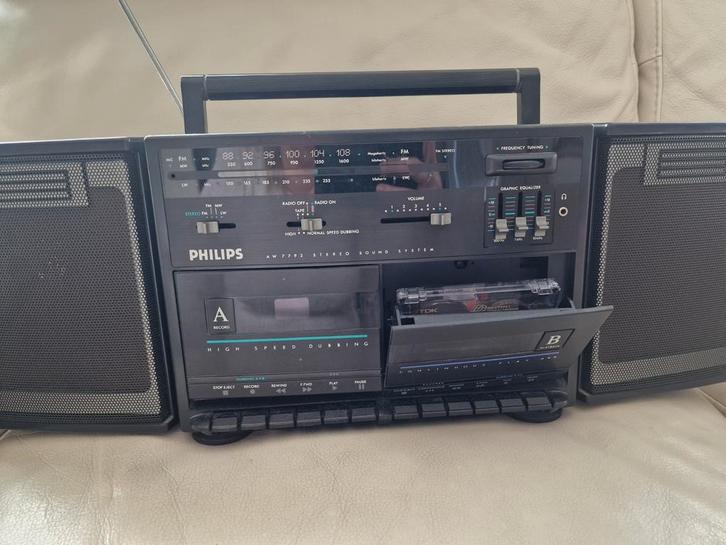 Philips AW7291 Stereo Sound System - Vintage Boombox, Audio, Tv en Foto, Radio's, Gebruikt, Radio, Ophalen of Verzenden