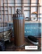 Bruin-messing kruik – circa 1950, 30 cm, Ophalen of Verzenden