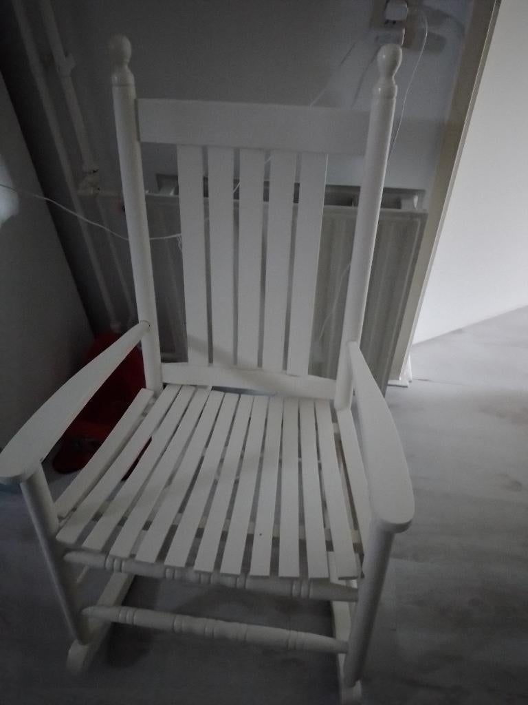 Schommelstoel, Ophalen, Gebruikt, Wit, Eén