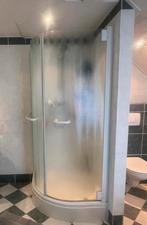 Glazen douchecabine 90 cm kwartrond, Ophalen, Gebruikt, Glas, Douche