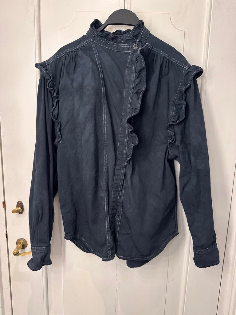 Isabel Marant jeans blouse, Kleding | Dames, Verzenden, Zo goed als nieuw, Maat 36 (S), Blauw