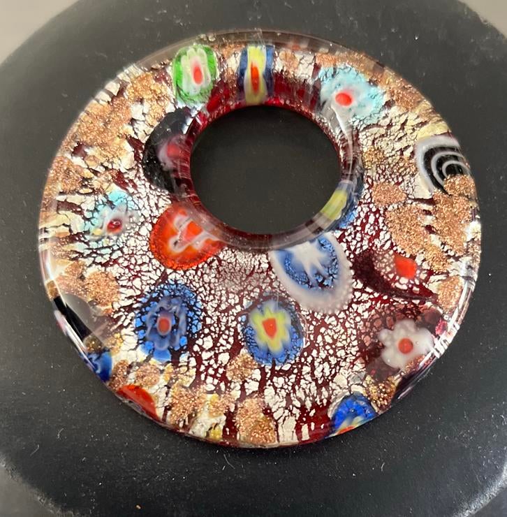 Millefiori Murano Glas Hanger - Uniek Design, Glas of Kristal, Ophalen of Verzenden, Zo goed als nieuw, Overige kleuren