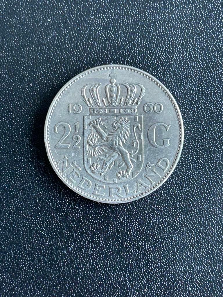 Rijksdaalder ZILVER Mooie Kwaliteit 1960, Postzegels en Munten, Munten | Nederland, Ophalen of Verzenden, Koningin Juliana, 2½ gulden