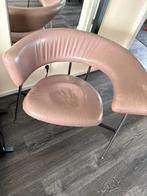 Leolux Divi Divi fauteuil in oud roze leer, Gebruikt, Overige kleuren, Leer, Ophalen of Verzenden