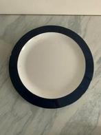 Tupperware Bordje wit met blauwe rand, Ophalen of Verzenden, Nieuw, Blauw, Schaal