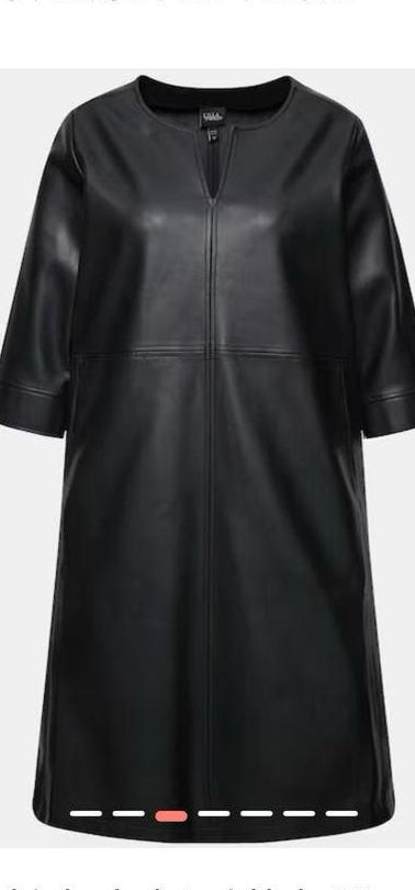 Ulla Popken kunstleer jurk 62-64, Nieuw, Ulla Popken, Ophalen of Verzenden, Jurk