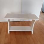 Houten bankje wit landelijk, Ophalen, Minder dan 50 cm, Gebruikt, 125 cm of meer