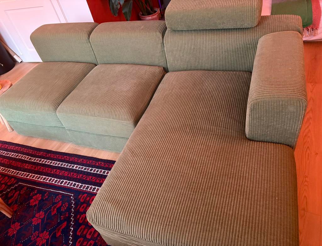 IKEA Jättebo bank compleet in groen + beige, Huis en Inrichting, Ophalen, Zo goed als nieuw