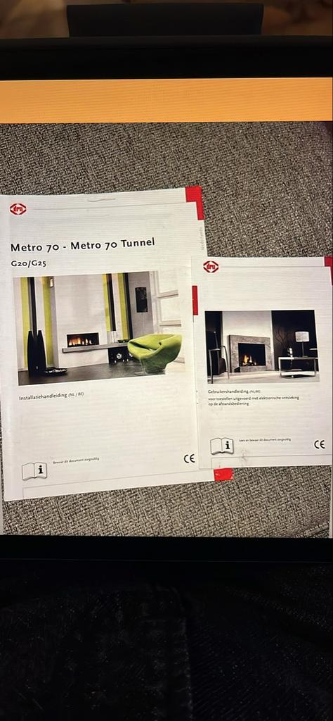 DRU Metro 70 Tunnel Gashaard, Ophalen, Gebruikt, Inbouwhaard, Gashaard