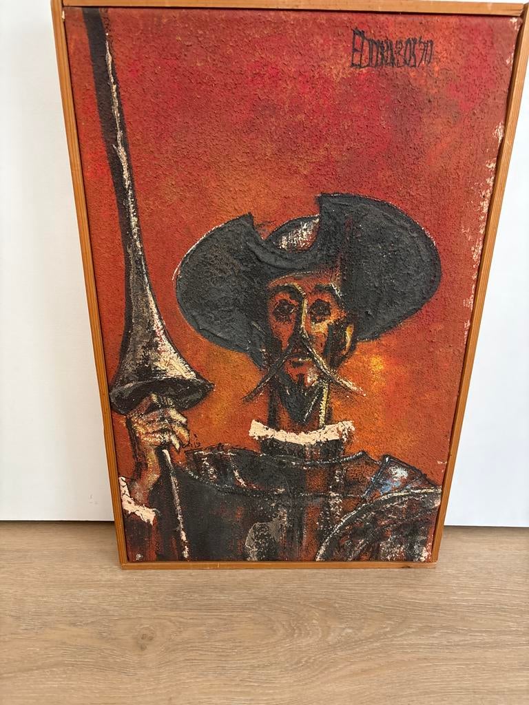 Vintage Schilderij: Don Quichot door Domingo '70, Ophalen