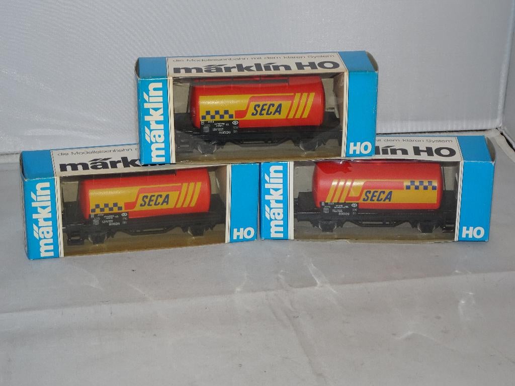 3 x Marklin 4561 ketelwagon SECA België NIEUW in OVP (#948), Wisselstroom, Ophalen of Verzenden, Märklin, Nieuw