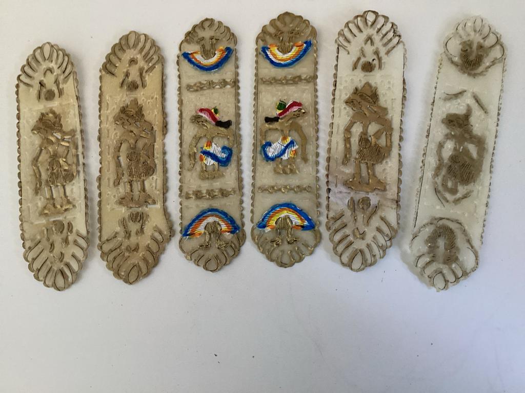 Indonesische Boekenleggers met Wajang Afbeeldingen (6 stuks), Ophalen of Verzenden, Gebruikt, Buitenland