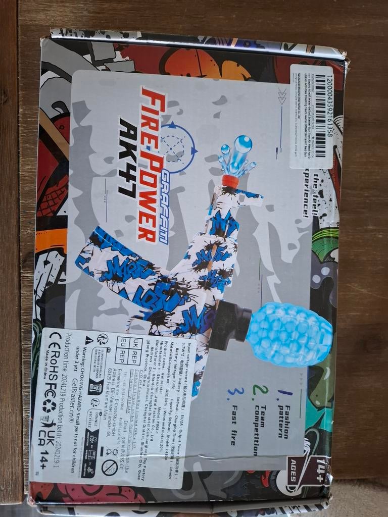 Elite Shooting Gel Blaster AK47 - Graffiti Design, Kinderen en Baby's, Speelgoed | Buiten | Actiespeelgoed, Ophalen of Verzenden