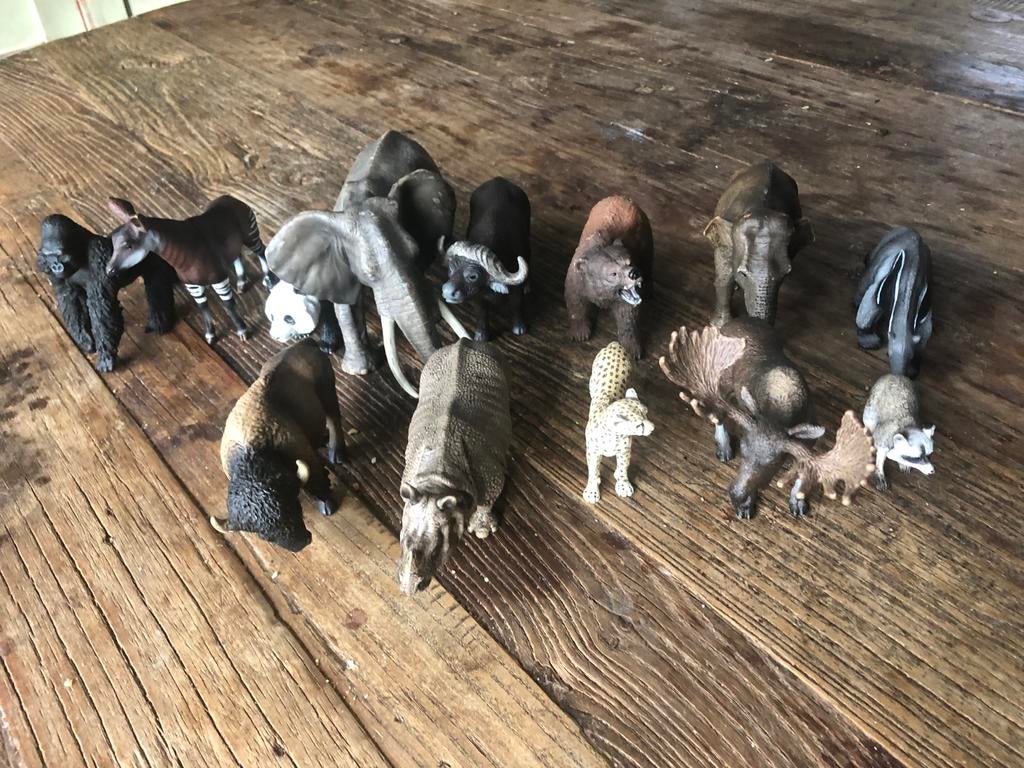 Schleich Dierenfiguren - Diverse Zoogdieren Collectie, Ophalen of Verzenden, Gebruikt, Wild dier, Beeldje of Figuurtje