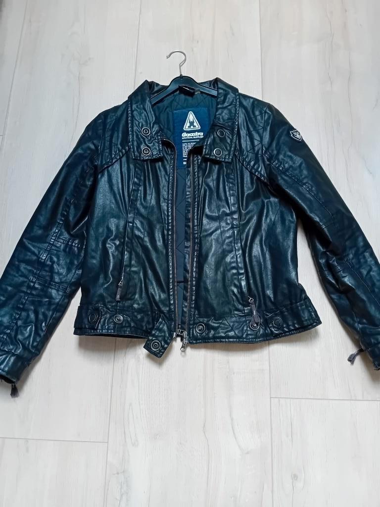 Sportieve zwarte tussenjas biker jack Gaastra maat L, Gaastra, Zwart, Gedragen, Verzenden