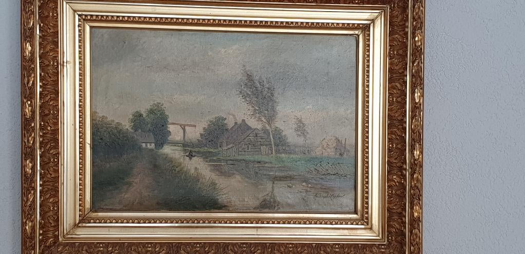 schilderij, Antiek en Kunst, Kunst | Schilderijen | Klassiek, Ophalen of Verzenden