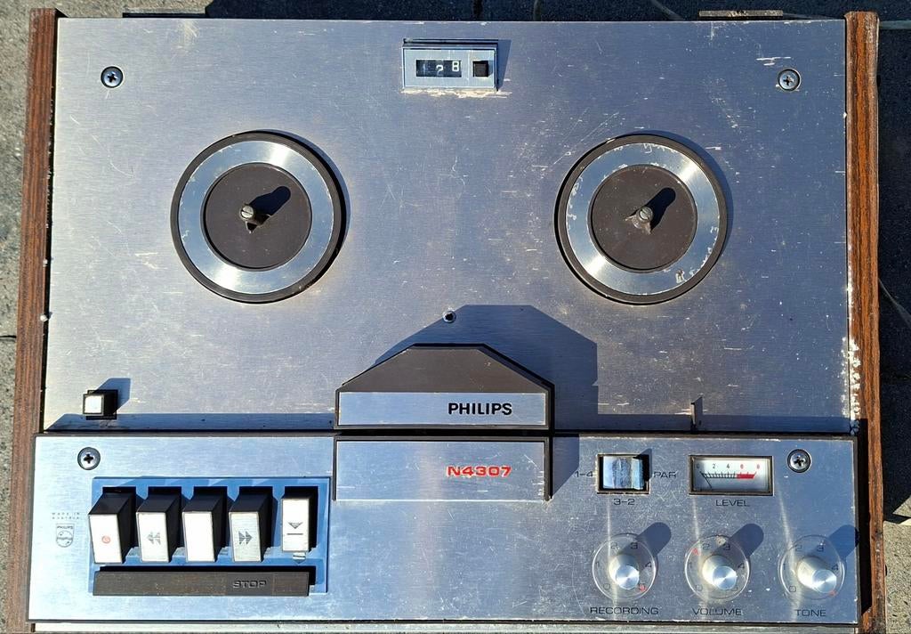 Philips N4307 Bandrecorder - Vintage Audio ( opknapper ), Ophalen of Verzenden, Defecte bandrecorder