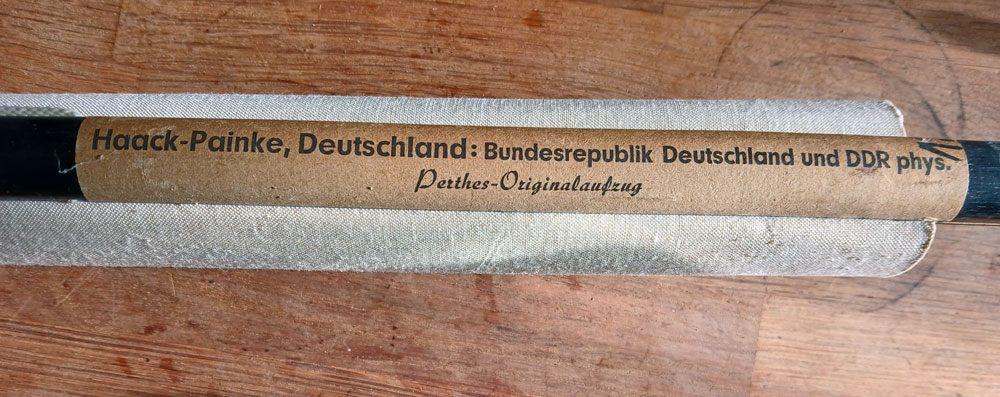 Vintage schoolkaart Duitsland en de DDR, Antiek en Kunst, Antiek | Schoolplaten, Verzenden, Aardrijkskunde