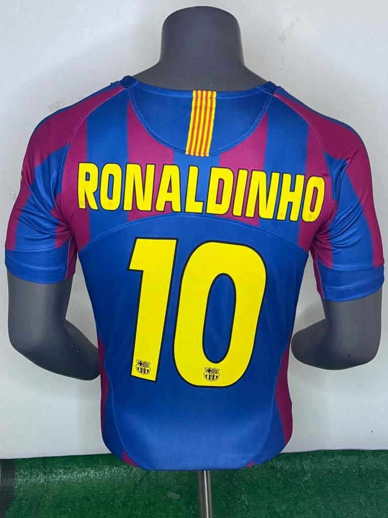 FC Barcelona Ronaldinho Thuisshirt 2006 CL Maat SML, Maat L, Ophalen of Verzenden, Zo goed als nieuw, Shirt