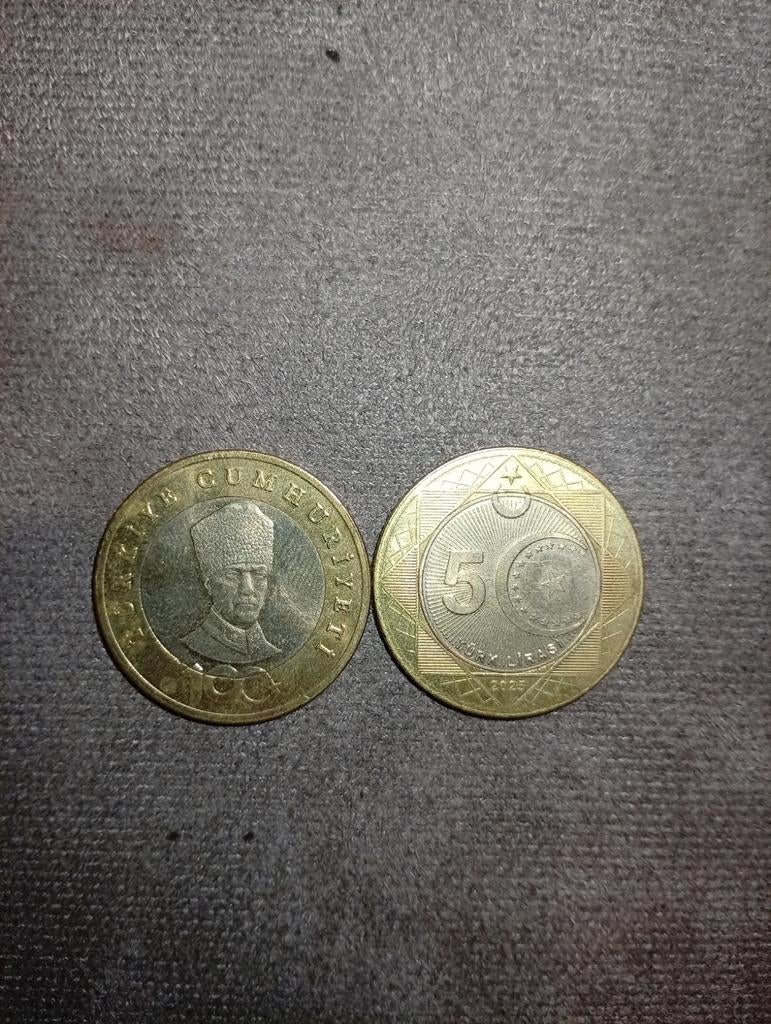 5 Turkse Lira Herdenkingsmunt - 100 jaar Republiek, Ophalen of Verzenden
