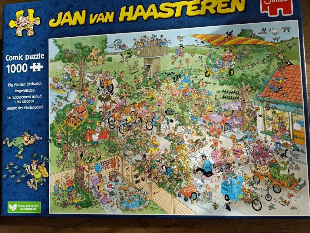 JAN VAN HAASTEREN PUZZEL VOGELKIJKDAG, Hobby en Vrije tijd, Ophalen of Verzenden, 500 t/m 1500 stukjes, Zo goed als nieuw