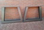 2 stalen tafelpoten, Huis en Inrichting, Tafels | Eettafels, Ophalen, Metaal