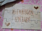 Lief puzzeltje hout aankondiging BABY, Ophalen of Verzenden, Nieuw