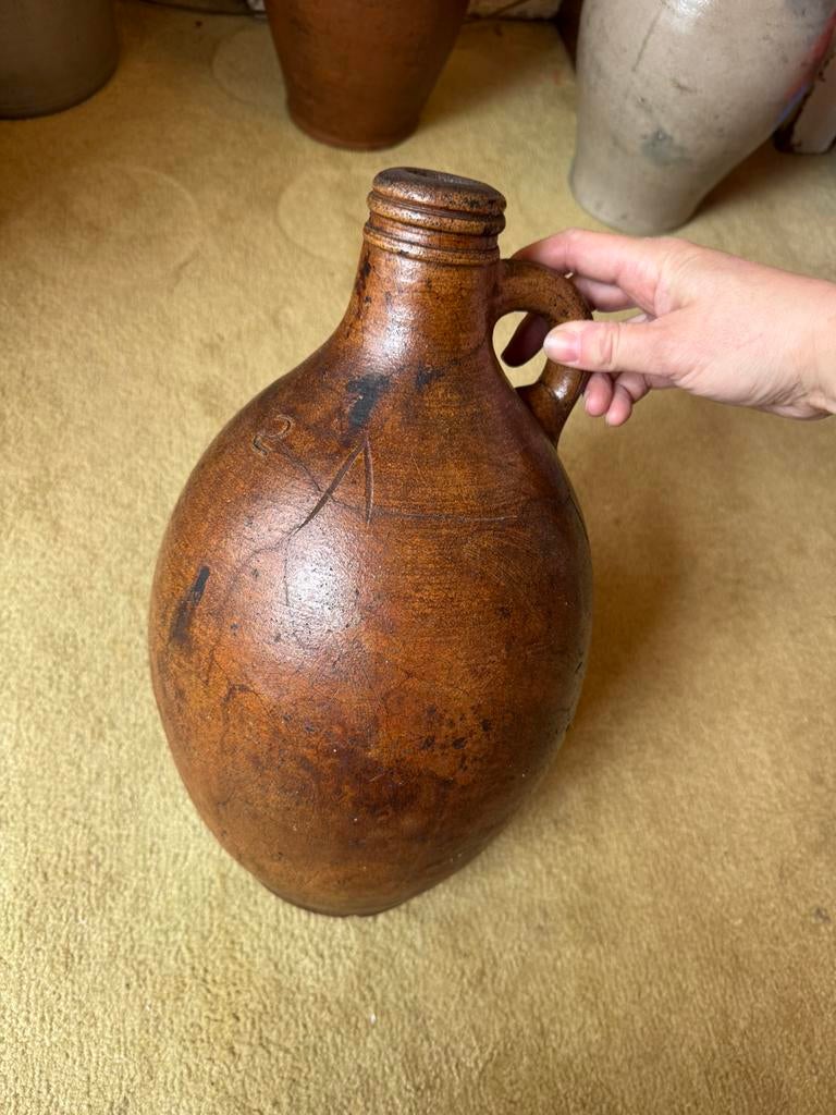 Antieke steengoed kruik gemerkt, Antiek en Kunst, Antiek | Keramiek en Aardewerk, Ophalen