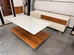 Hulsta salontafel wit noten hout Design tafel 120x70, Huis en Inrichting, 100 tot 150 cm, Hulsta, Zo goed als nieuw, Minder dan 50 cm